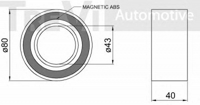 TREVI AUTOMOTIVE wb1058 -  Комплект подшипника ступицы колеса